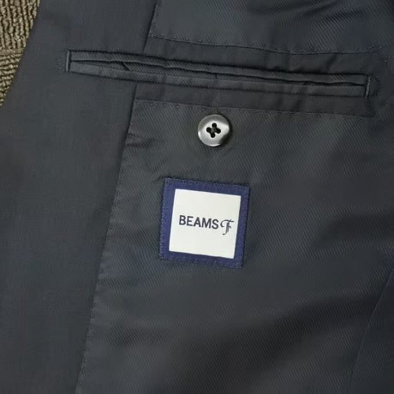 103｜BEAMS F 2Bダークネイビーシャドーストライプスーツ(46