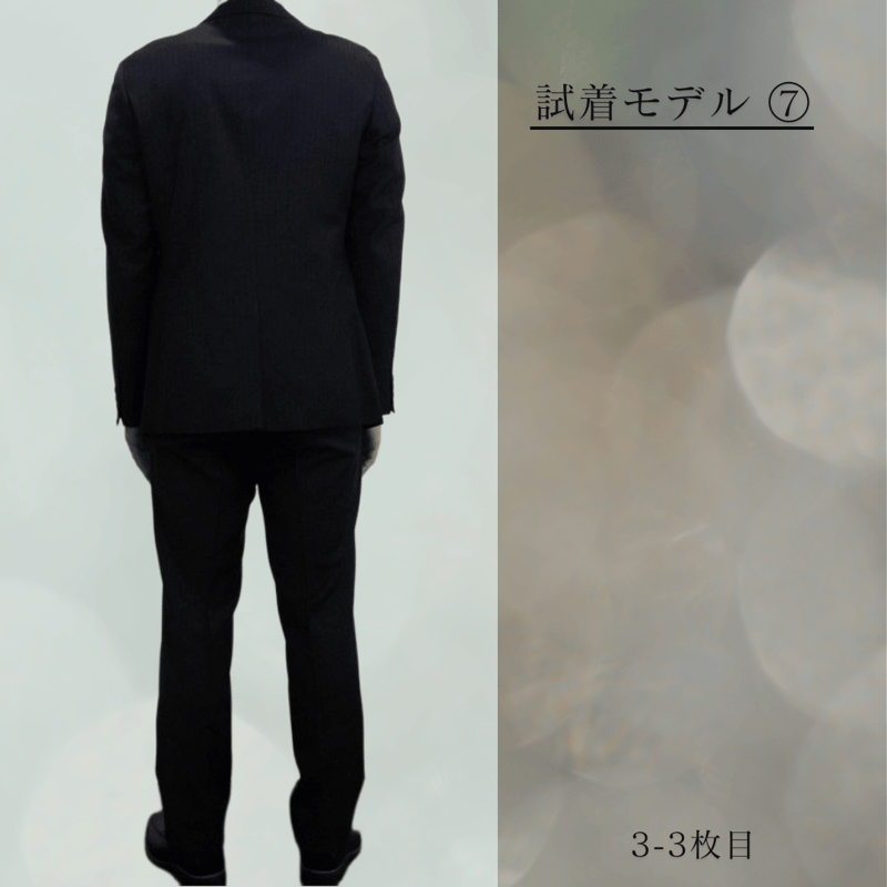 97｜TAKEO KIKUCHI×REDA 2ボタンネイビーストライプスーツ(4