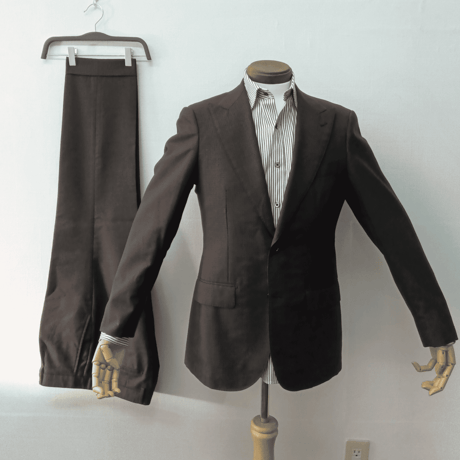 M76｜UNITED ARROWS 2Bダークブラウンチェックスーツ(46) 定価84,700円 ユナイテッドアローズ