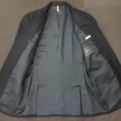 M222｜D'URBAN 3Bブラックストライプスーツ(Y5) ダーバン