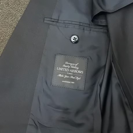 M101｜UNITED ARROWS 2Bブラックスーツ(46) 定価84,700円 ユナイテッドアローズ
