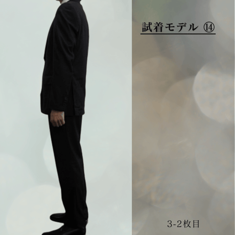 L141｜Paul Smith SOHO✕ロロピアーナ ２ボタン艶ブラックスーツ(L) 定価145,000円 ポールスミス
