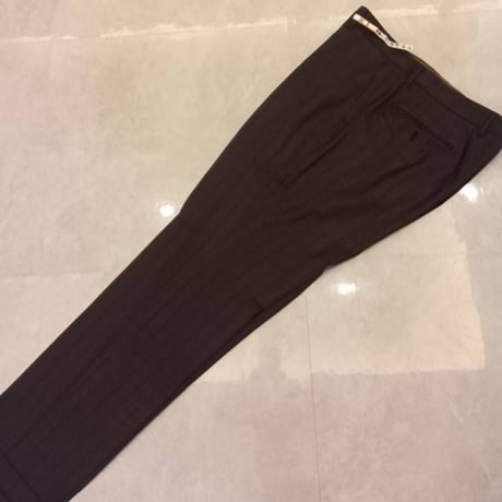 M112｜SHIPS×CERRUTI 段返り3Bダークブラウンストライプスーツ(46) 定価110,000円 シップス