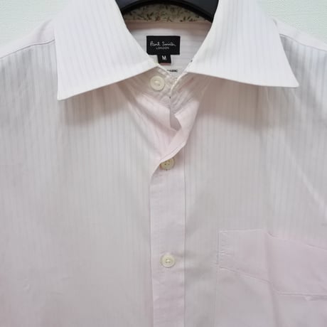 シャツM9｜Paul Smith  薄ピンクシャドーストライプシャツ(M)