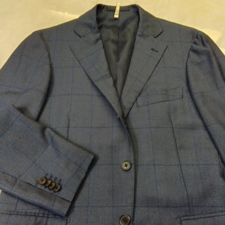 M109｜SHIPS×CERRUTI 段返り3Bネイビーグレーチェックスーツ(46) 定価125,000円 シップス