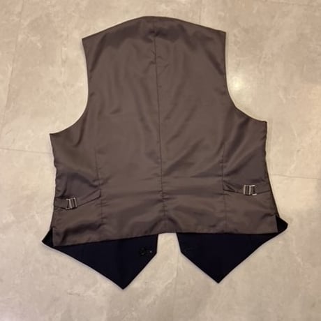 B10｜ダークグレー✕ネイビーシャドーストライプ【リバーシブル】ベスト