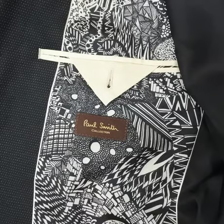 M78｜Paul Smith Collection ２Bブラックドット柄スーツ(M) 定価125,000円 ポールスミスコレクション