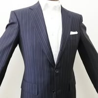 M73｜Paul Smith SOHO×Zegna 2Bネイビーストライプ3ピーススーツ(M)