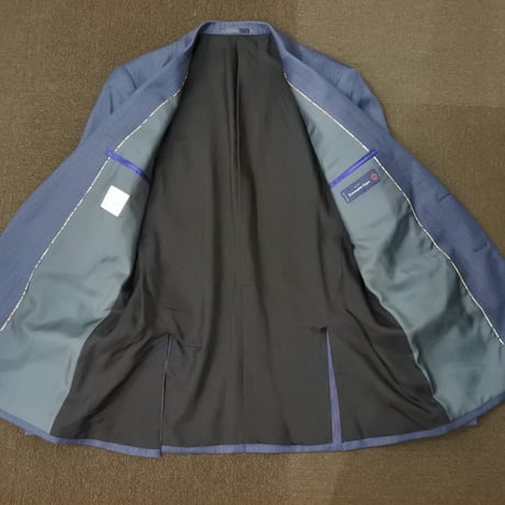 XL181｜Paul Smith SOHO×Zegna 2Bネイビーストライプスーツ(XL) 定価144,000円 ポールスミス