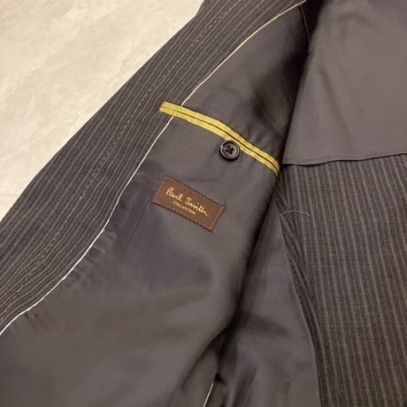 L156｜Paul Smith Collection×Hield ２Bダークグレーストライプスーツ(LX) 定価135,000円 ポールスミスコレクション