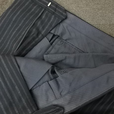 L161｜SHIPS LUXURY tailoring style 段返り3Bブラックストライプスーツ(48) 定価121,000円 シップス