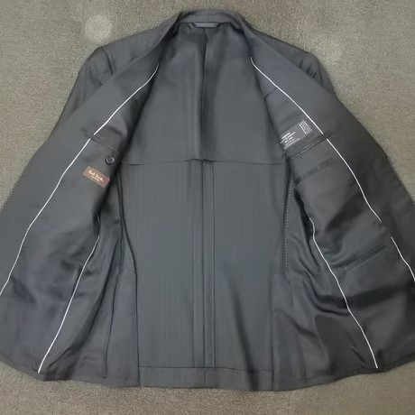 M77｜Paul Smith Collection✕CERRUTI ２ボタンブラックシャドーストライプスーツ(M) 定価135,000円 ポールスミスコレクション
