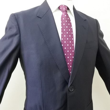 L137｜Paul Smith 2Bネイビーストライプスーツ(L) 定価88,000円 ポールスミス