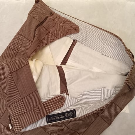 XL179｜UNITED ARROWS SOVEREIGN 段返り3Bブラウンウインドウペンスーツ(50) 定価152,000円 ユナイテッドアローズ