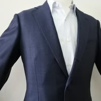 S52｜SHIPS×REDA 段返り3Bネイビーグレーグレンチェックスーツ(44) 定価121,000円 シップス