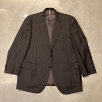 XL190.5｜D'URBAN( ダーバン)✕ロロピアーナ 2Bダークグレーストライプスーツ(BB5(BB7))定価126,000円