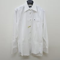 シャツM4｜BURBERRY BLACK LABEL ホワイトシャドーストライプ【クレリック】シャツ(39)