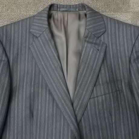 M63｜Paul Smith×ロロピアーナ 2Bブラックストライプスーツ(M) 定価99,000円 ポールスミス