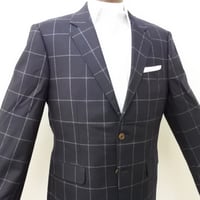 美品♪タケオキクチ スーツ セットアップ ネイビー ストライプ XL 2B 97｜TAKEO KIKUCHI×REDA 2ボタンネイビーストライプスーツ(4