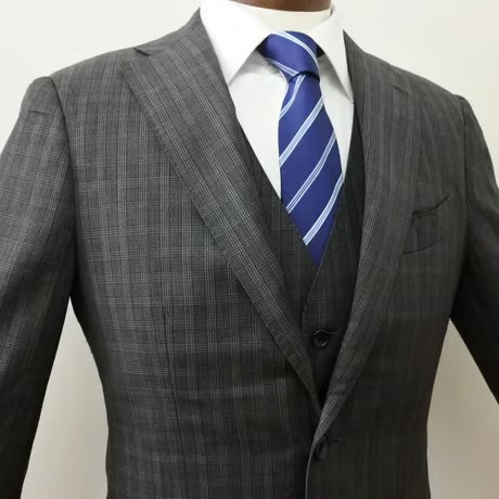 S20｜BEAMS HEART×Martin Sons＆Co.  2Bダークグレーチェック３ピーススーツ(44) ビームス