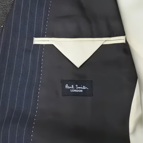 M65｜Paul Smith×DELFINO 2Bダークブラウンストライプスーツ(M) 定価99,000円 ポールスミス