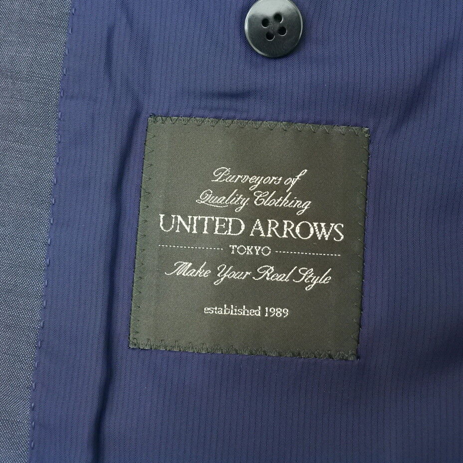 L168.5｜UNITED ARROWS 2Bネイビースーツ(48) 定価84,700円 ユナ