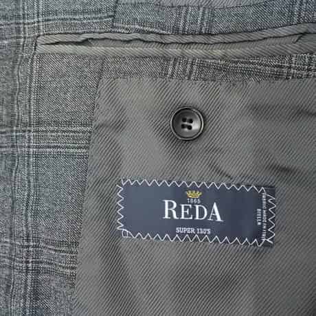 XS10｜EDIFICE×REDA 段返り3Bダークグレーチェックスーツ(42) 定価94,600円 エディフィス