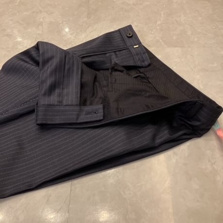 L147｜Paul Smith×ロロピアーナ 2Bダークネイビーストライプ3ピーススーツ(L) 定価121,000円 ポールスミス