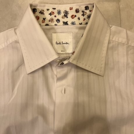 シャツS7｜Paul Smith  ホワイトシャドーストライプシャツ(S)