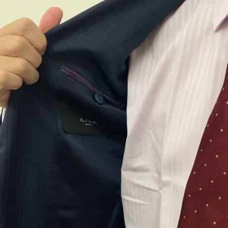 S19｜Paul Smith 2Bネイビーシャドーストライプスーツ(S) 定価98,000円 ポールスミス