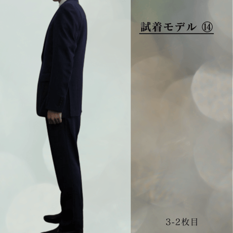 L143｜TAKEO KIKUCHI 2B織柄ネイビースーツ(3) 定価75,900円 タケオキクチ