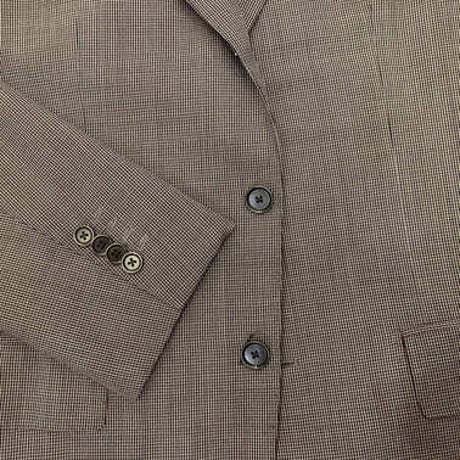L160｜UNITED ARROWS 段返り3Bブラウングレーマイクロチェックスーツ(48) 定価84,700円 ユナイテッドアローズ