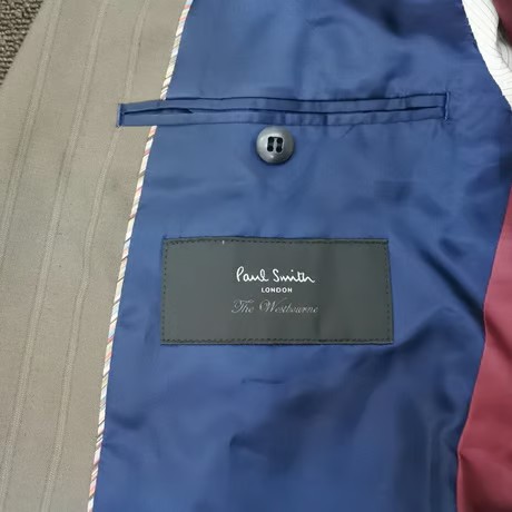 M122｜Paul Smith The Byard✕Zegna 2Bミルクブラウンストライプスーツ(M) 定価131,000円 ポールスミス