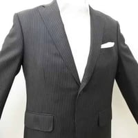 S54｜THE SUIT COMPANY 段返り２Bブラックストライプスーツ(165cm-4Drop)スーツセレクト