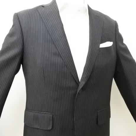 S54｜THE SUIT COMPANY 段返り２Bブラックストライプスーツ(165cm-4Drop)スーツセレクト