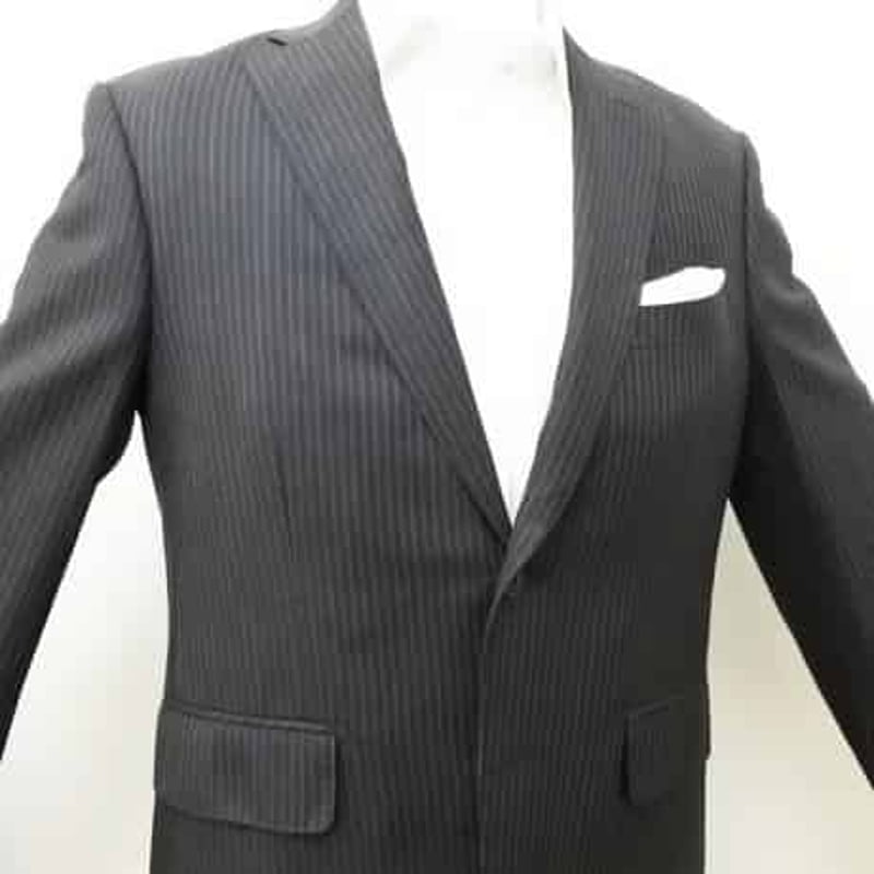 イルコンテント 】ILCONTENTOストライプスーツジャケット 3Lブラック  