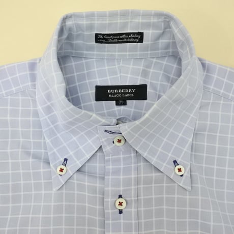 シャツM15｜BURBERRY BLACK LABEL  ブルーチェックシャツ(39)