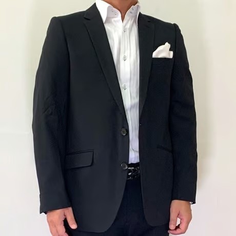 M69｜UNITED ARROWS WHITE LABEL 2Bブラックスーツ(2) ユナイテッドアローズ