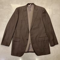 XL194｜D'URBAN( ダーバン)✕ロロピアーナ 2Bブラウングレーストライプスーツ(AB7)定価126,000円