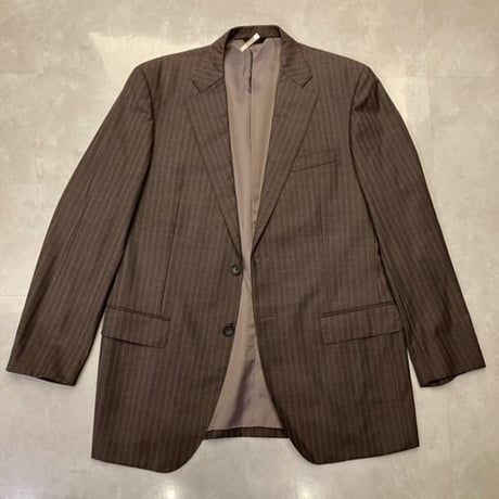 XL194｜D'URBAN( ダーバン)✕ロロピアーナ 2Bブラウングレーストライプスーツ(AB7)定価126,000円