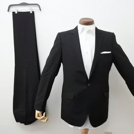 M69｜UNITED ARROWS WHITE LABEL 2Bブラックスーツ(2) ユナイテッドアローズ