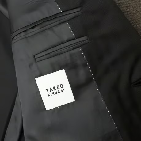 M67｜TAKEO KIKUCHI 2Bブラックシャドーストライプスーツ(2) 定価77,000円 タケオキクチ