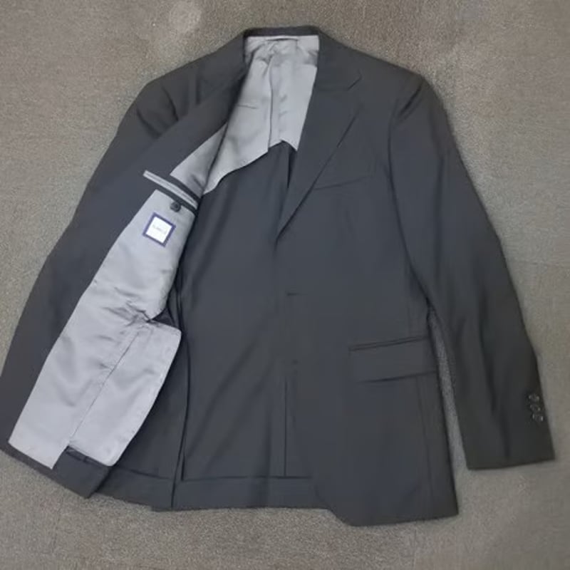 99|BEAMS F 段返り3Bブラックスーツ(44) 定価96,800円 ビームス 99|BEAMS F 段返り3Bブラックスーツ(44) 定価96,800円 ビームス