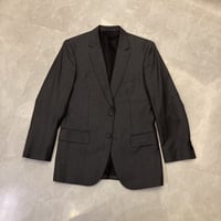 S44｜Paul Smith SOHO×Zegna 2Bダークグレーストライプスーツ(S) 定価112,000円 ポールスミス