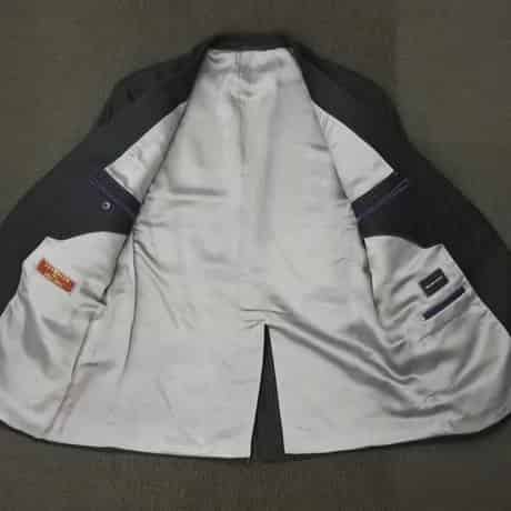 S54｜THE SUIT COMPANY 段返り２Bブラックストライプスーツ(165cm-4Drop)スーツセレクト