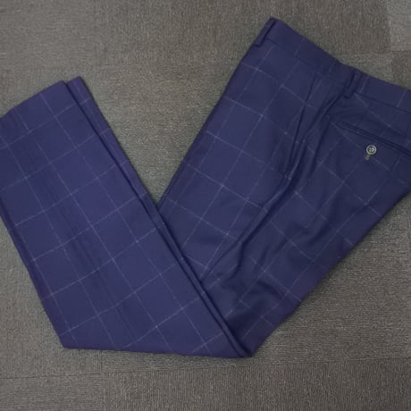 L237｜COMME CA MEN 段返り3Bネイビーチョークウインドウペンスーツ(L) 定価75,900円 コムサメン