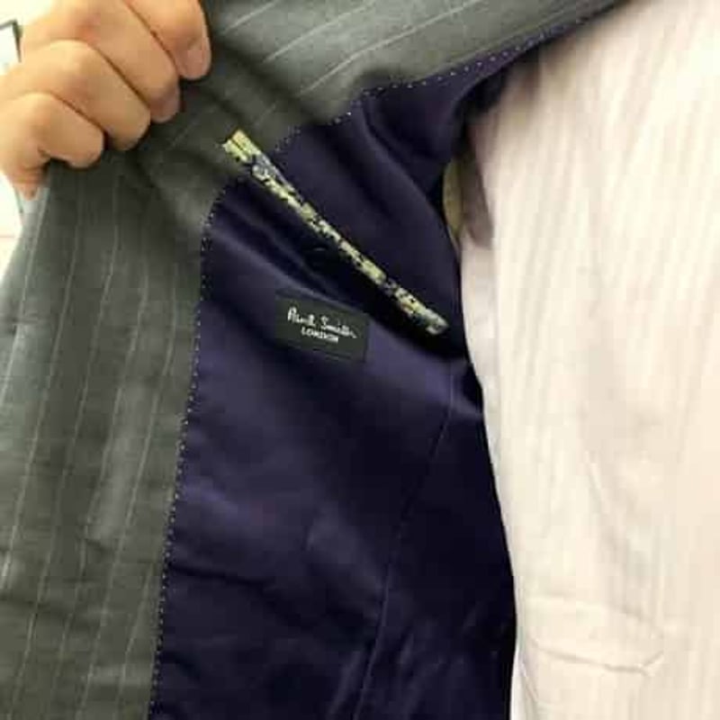 34|Paul Smith×ロロピアーナ 2Bグレーストライプスーツ(S) 定価 34|Paul Smith×ロロピアーナ 2Bグレーストライプスーツ(S) 定価