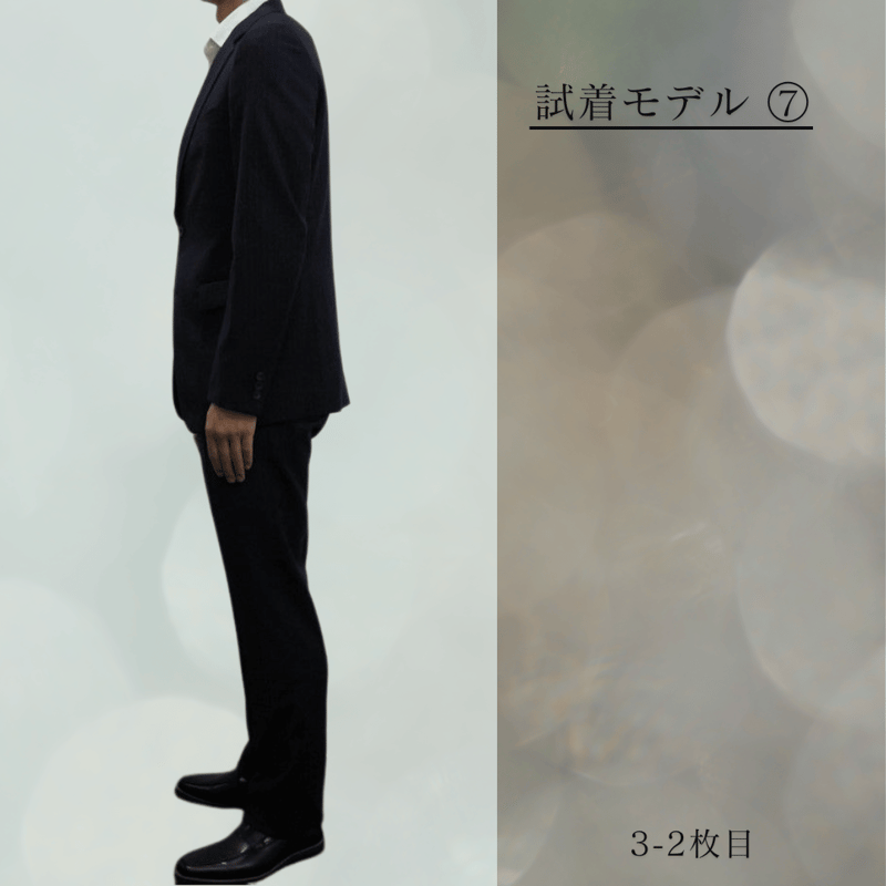 97｜TAKEO KIKUCHI×REDA 2ボタンネイビーストライプスーツ(4