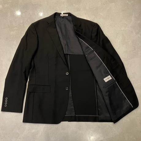 XL198｜日本老舗メーカー 2Bブラックフォーマルスーツ(BB7) 冠婚葬祭