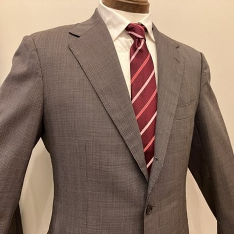 L160｜UNITED ARROWS 段返り3Bブラウングレーマイクロチェックスーツ(48) 定価84,700円 ユナイテッドアローズ